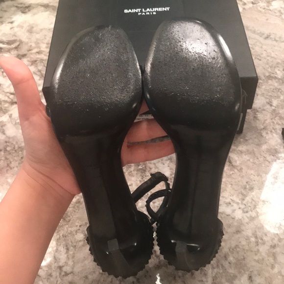 😍 Authentic Saint Laurent Black Studded Heels - Picture 6 of 8